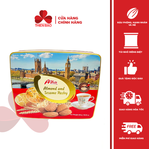 Bánh quy hạnh nhân và mè A-Taste Almond and Seame Pastry 624g