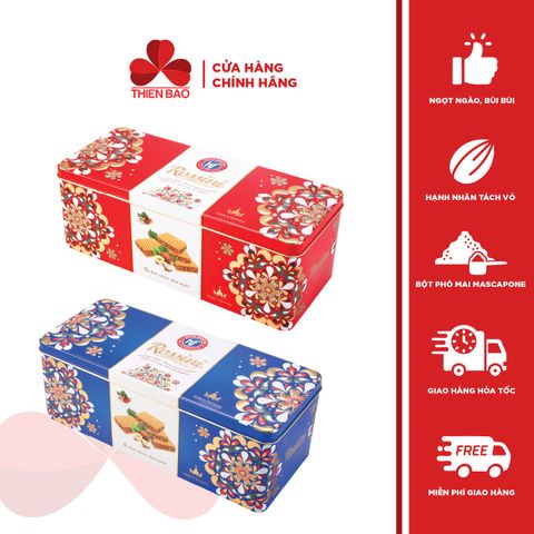Bánh xốp nhân socola hạt phỉ Rossini Floral 208g