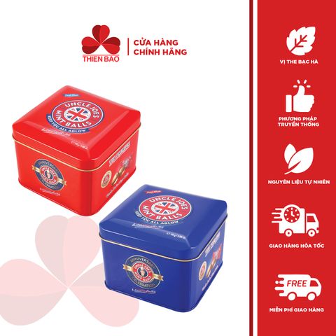 Kẹo bạc hà Uncle Joe's 110g - hộp thiếc vuông