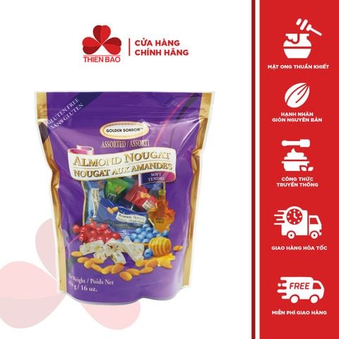 Kẹo Nougat Golden Bonbon Assorted 454g (kẹo hạnh phúc)
