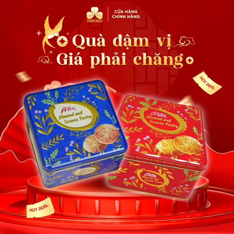 Bánh hạnh nhân và mè A-Taste Almond and Sesame Pastry 234g
