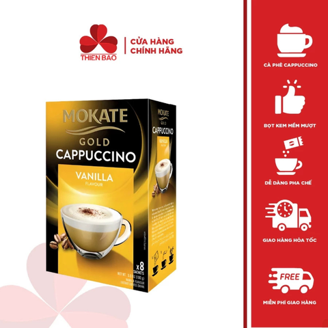 Cà phê Mokate Gold Cappuccino 100g - Chocolate/Vanilla/Classic/Unsweetened