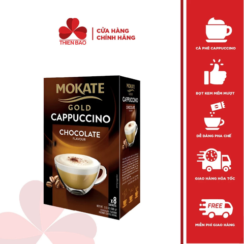 Cà phê Mokate Gold Cappuccino 100g - Chocolate/Vanilla/Classic/Unsweetened