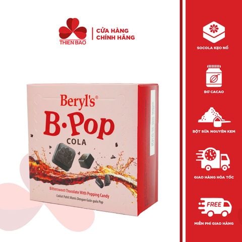 Socola hạt nổ Beryl's B-Pop (Cola/Lemon&Salt/Mint) - Hộp 50g
