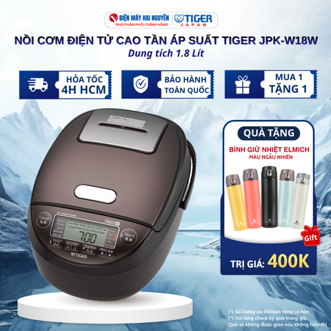 Nồi cơm điện tử áp suất cao tần 1.8 lít Tiger JPK-W18W