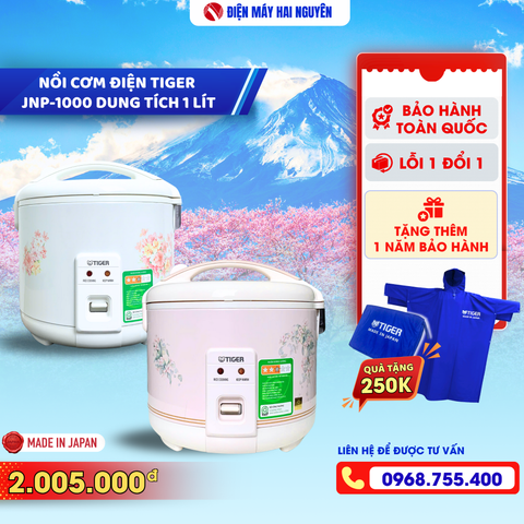 Nồi cơm điện nắp gài Tiger JNP - 1000