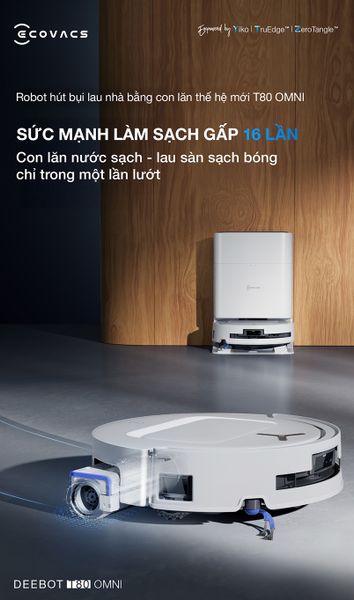 Robot hút bụi lau nhà Ecovacs T80 Omni