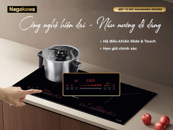 Bếp điện từ đôi Nagakawa NDI9192
