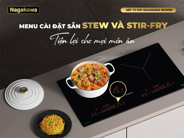 Bếp điện từ đôi Nagakawa NDI9192