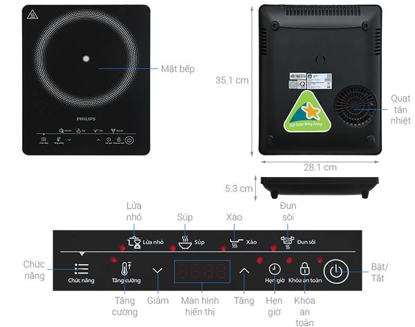 Bếp Từ Đơn Philips HD5830/90