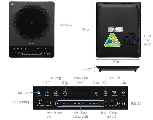 Bếp Từ Đơn Philips HD5850/90