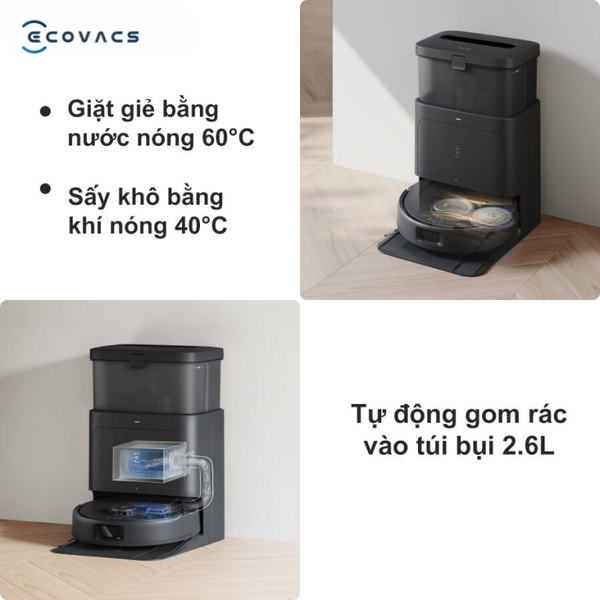 Robot hút bụi lau nhà Ecovacs N30 Pro Omni