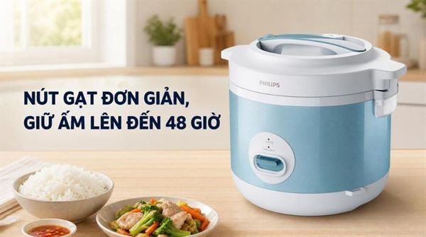 Nồi cơm điện Philips HD3008/32 màu xanh
