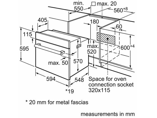 Lò nướng Bosch HBF512BB1T-66 Lít