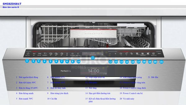 MÁY RỬA BÁT BÁN ÂM BOSCH SMI8ZDS81T SERIE 8