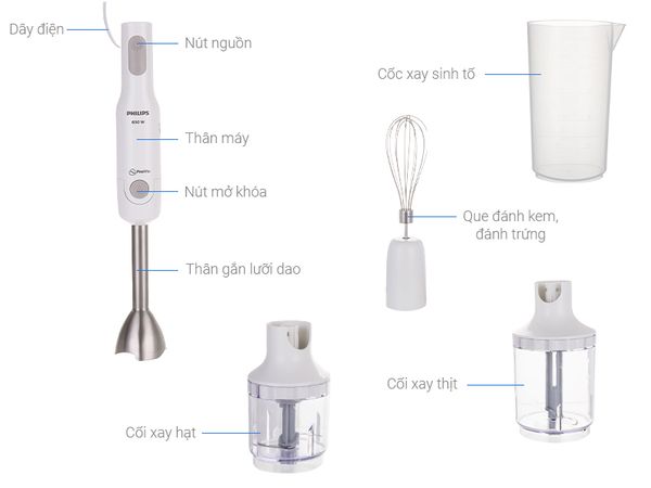 Máy Xay Sinh Tố cầm tay Philips HR2537/00