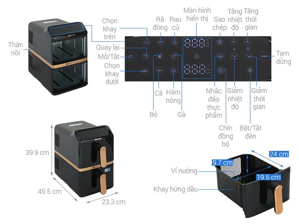 Nồi chiên không dầu Philips NA462/70