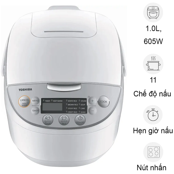 NỒI CƠM ĐIỆN TỬ TOSHIBA RC-10DH2PV(W)