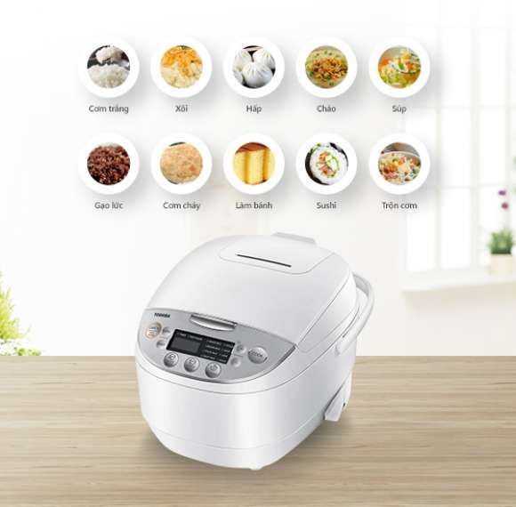 Nồi cơm điện tử TOSHIBA RC-18DH2PV(W)