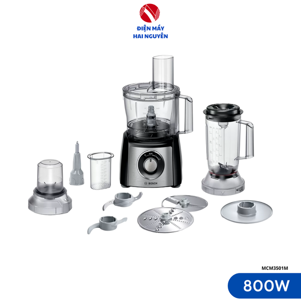MÁY XAY ĐA NĂNG BOSCH MCM3501M 800W MÀU ĐEN