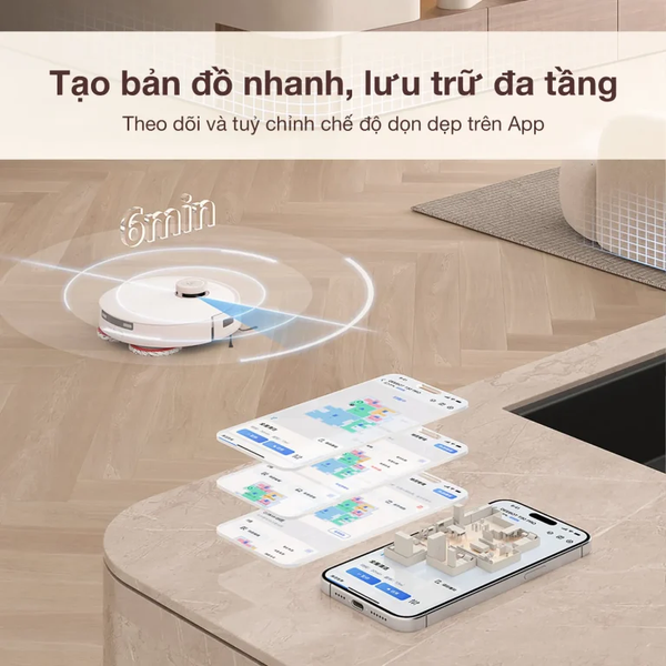 Robot hút bụi lau nhà Ecovacs T30 Pro Omni