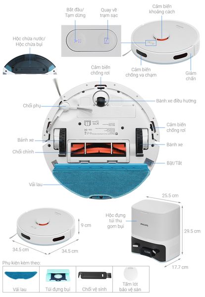 Robot hút và lau Philips XU2100/25