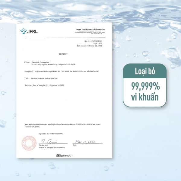 Lõi lọc Panasonic TK-CJ600C