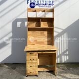  Bàn học gỗ thông có kệ kèm hộc 1m8 