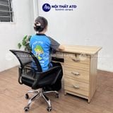  Bàn Làm Việc Gỗ Ván Ép 4 Hộc Kéo Dành Cho Văn Phòng 