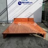  Giường gấp gọn gỗ còng tự nhiên màu nâu đỏ 