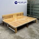  Giường gấp gọn gỗ còng tự nhiên màu vàng nhạt 