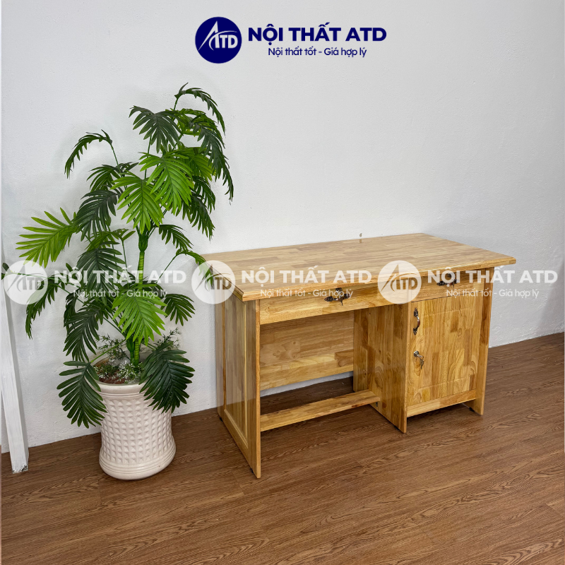  Bàn làm việc gỗ thông 3 ngăn màu gỗ nhạt 