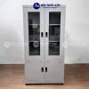  Tủ hồ sơ sắt 2 cánh kính có khóa - sơn dầu 