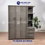  Tủ quần áo nhựa Đài Loan 3 cánh kèm kệ vân gỗ 