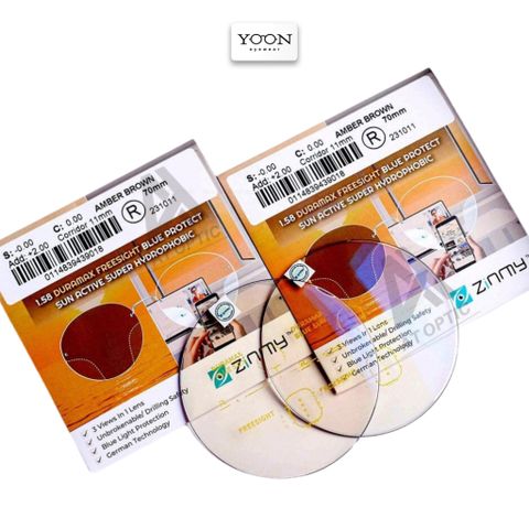 Đa Tròng Đổi Màu Zinmy Duramax Freesight Sun Active Amber Brown 1.58