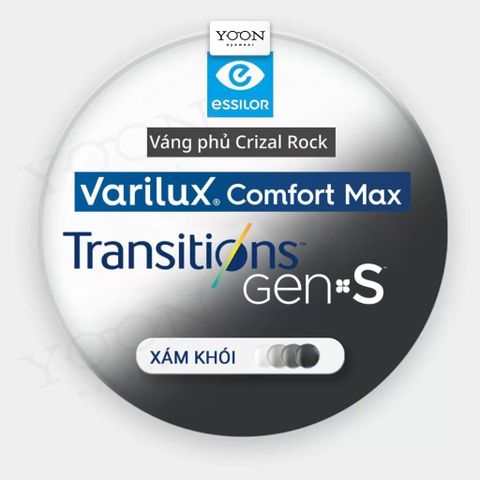 Đa Tròng Đánh Essilor Varilux Comfort Max - Váng Phủ Crizal Rock