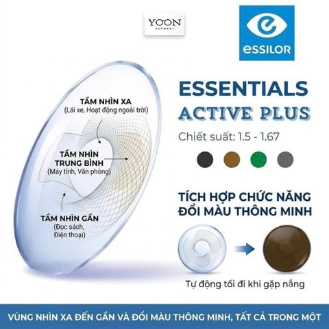 Đa Tròng Đánh Essilor Essentials Active - Váng Phủ Max AZ