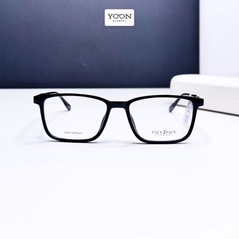 Gọng Kính Chữ Nhật Unisex Nhựa - Face2Face F15437