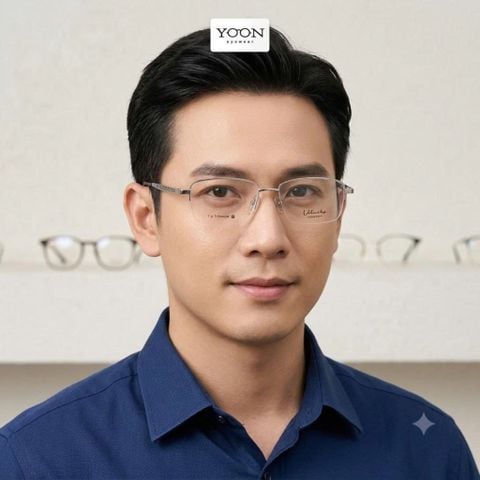 Gọng Kính Nửa Viền Sợi Cước Unisex Titanium - Velocity VL281065