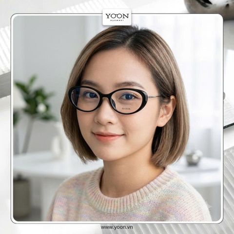 Gọng Kính Oval Nữ Nhựa Titanium - Yoon S00535 Y458