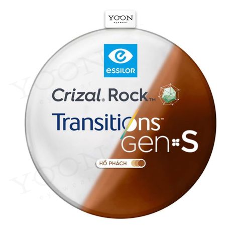 Tròng Đánh Đổi Màu Essilor Transitions Gen S - Váng Phủ Crizal Rock