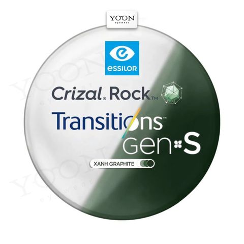 Tròng Đánh Đổi Màu Essilor Transitions Gen S - Váng Phủ Crizal Rock