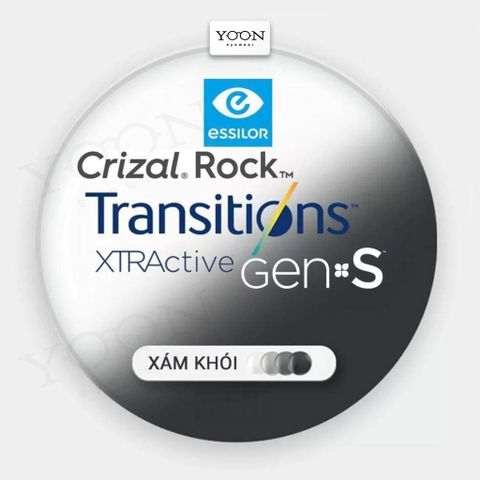 Tròng Đánh Đổi Màu Essilor Transitions Gen S - Váng Phủ Crizal Rock