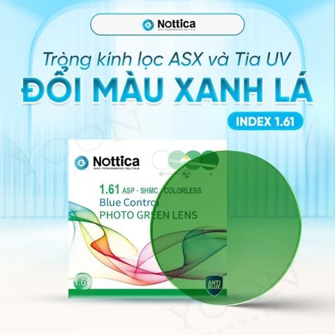 Tròng Đổi Màu Nottica N5 Jelly Series 1.61 - Chống Ánh Sáng Xanh