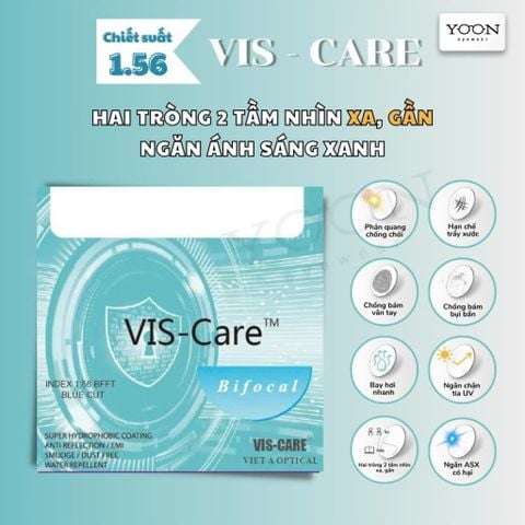 Hai Tròng Vis-Care BFFT Blue Cut HMCS 1.56