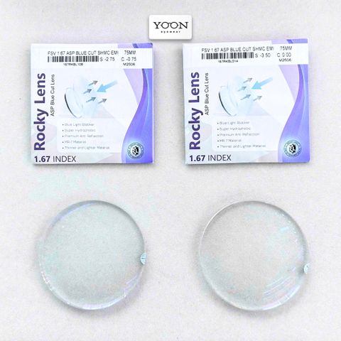Tròng Siêu Mỏng Rocky Blue Cut SHMC 1.67