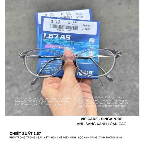 Tròng Kính Vis-Care Blue Protect 1.67