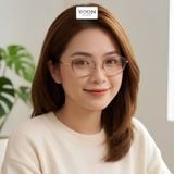 Gọng Kính Oval Nữ Nhựa Titanium - Yoon 55011 Y483