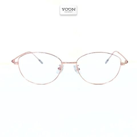 Gọng Kính Oval Nữ Kim Loại - Yoon 58217 Y487