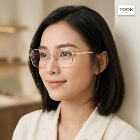 Gọng Kính Chữ Nhật Nữ Titanium - Yoon B2008 Y470